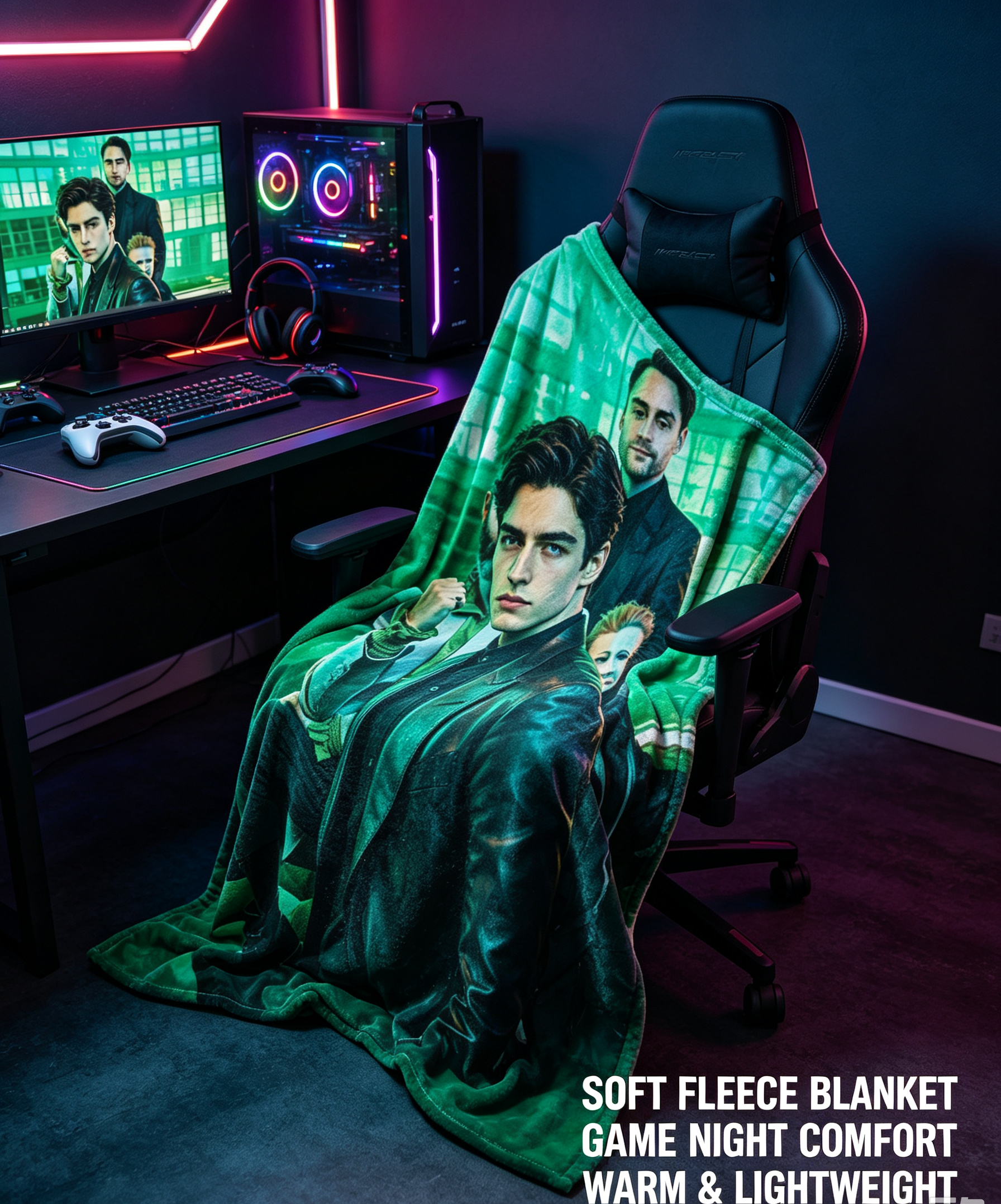Custom Face Blanket Featuring Riverdale Cast Members — Flannel Blanket for Cozy Nights, Perfect Gift or Giveaway for Fans