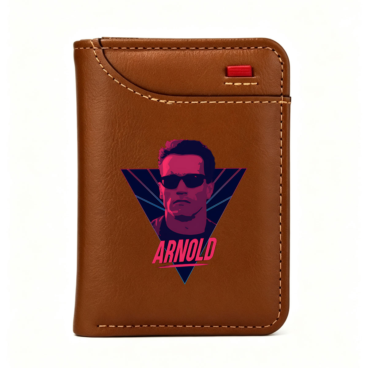 Arnold Schwarzenegger - Iconic Action Hero Portrait - Vertical Style Wallet