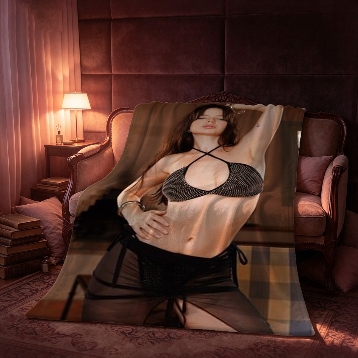 Adriana Lima nude on rocks - Blanket