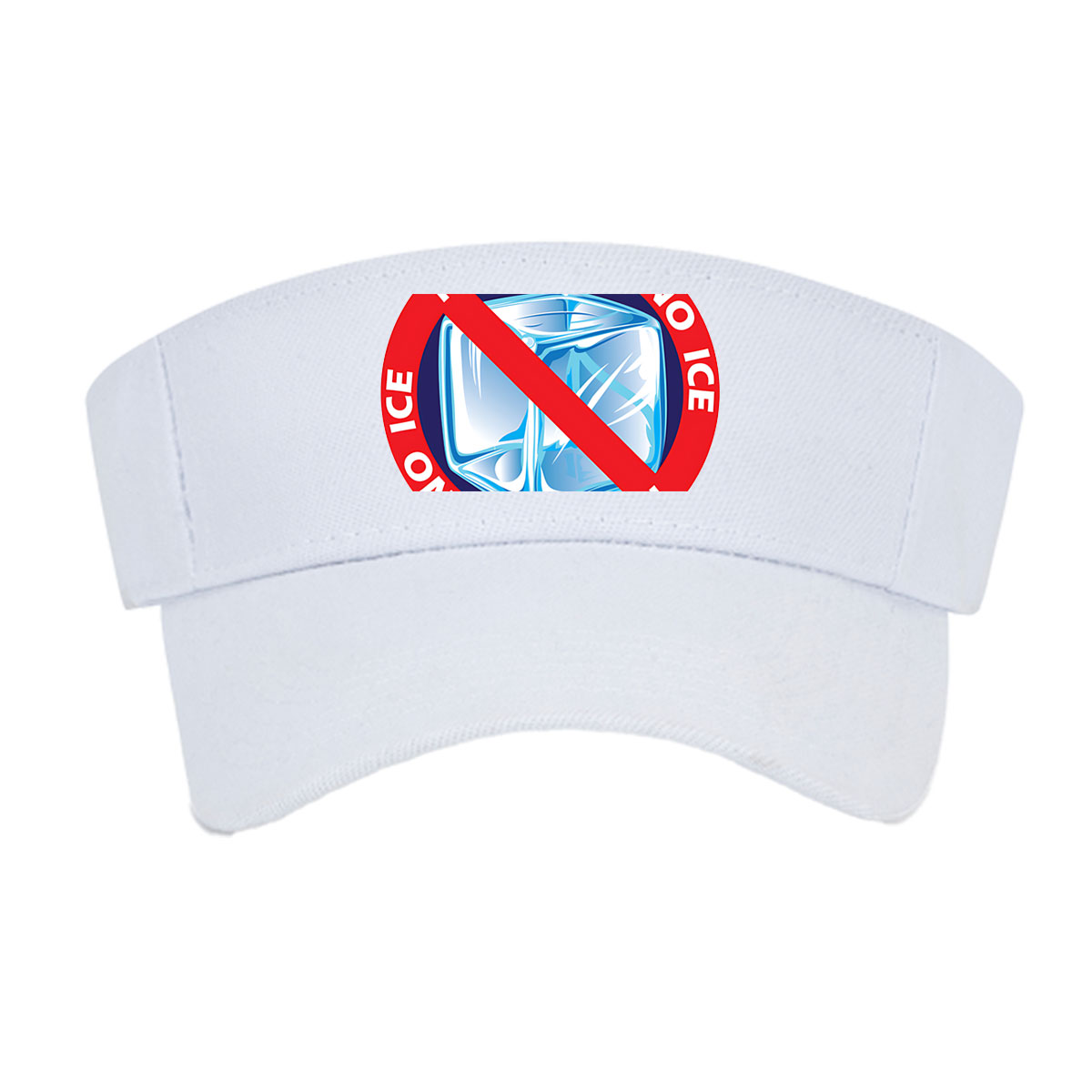 No Ice Sign with Prohibited Symbol -  Visor cap