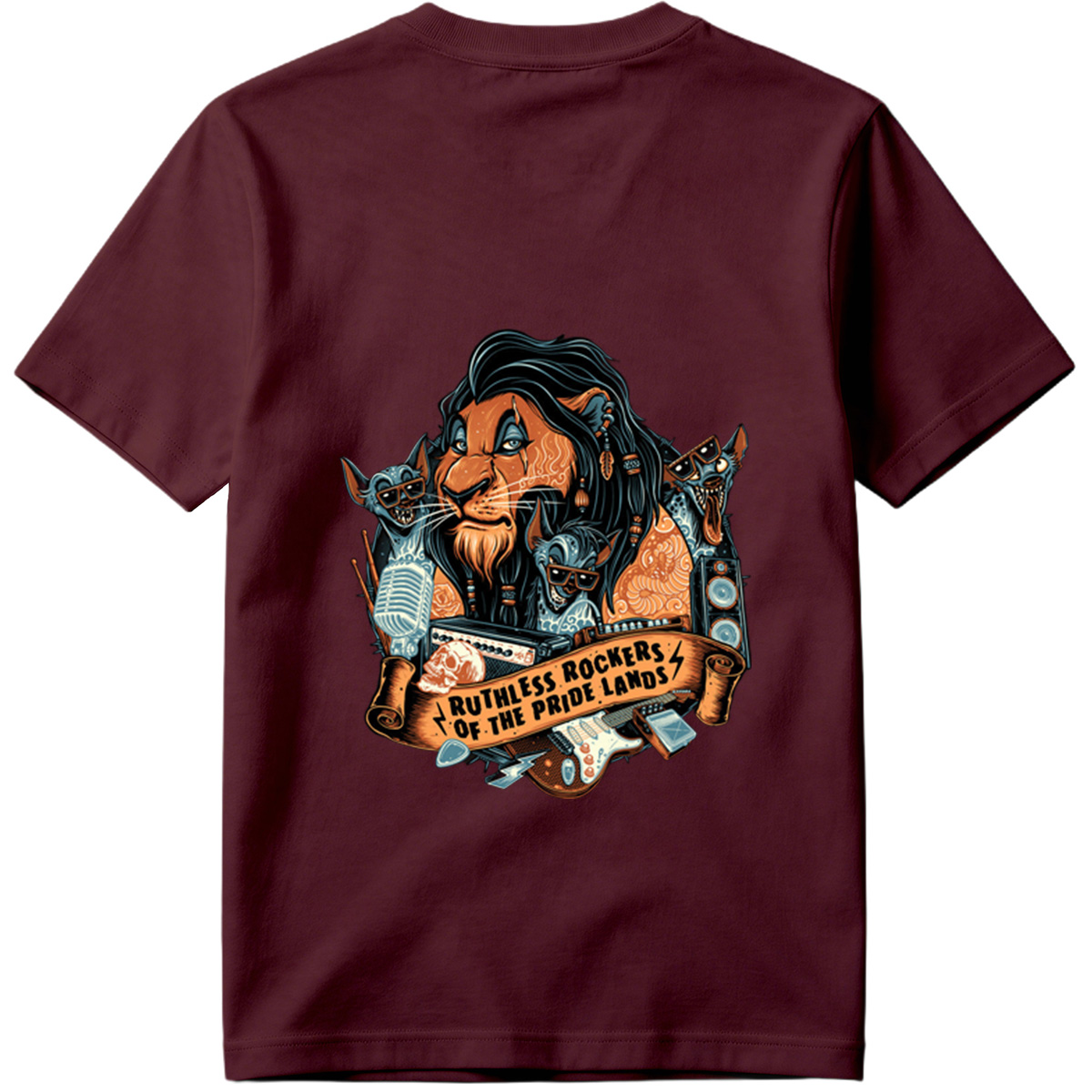 Ruthless Rockers of the Pride Lands: Lion, Hyena, and Meerkat Band - Tee