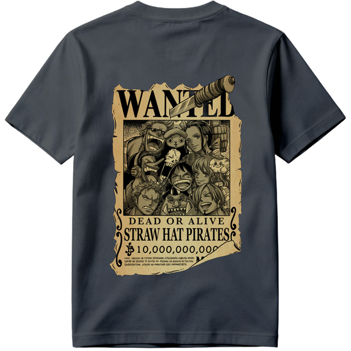 One Piece Straw Hat Pirates Wanted Poster - Tee