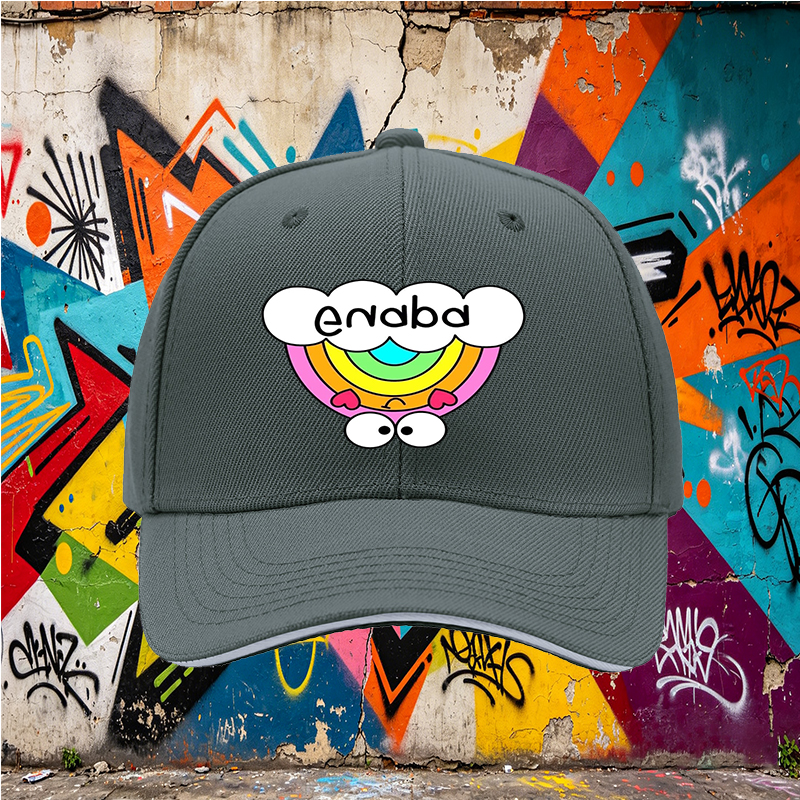 Unisex Classic Sandwich Hat with Rainbow Heart Eyes and Guara Print | Casual Outdoor Sun Protection Cap for Adults and Teens | Perfect for Beach, Hiking, Travel, Daily Wear