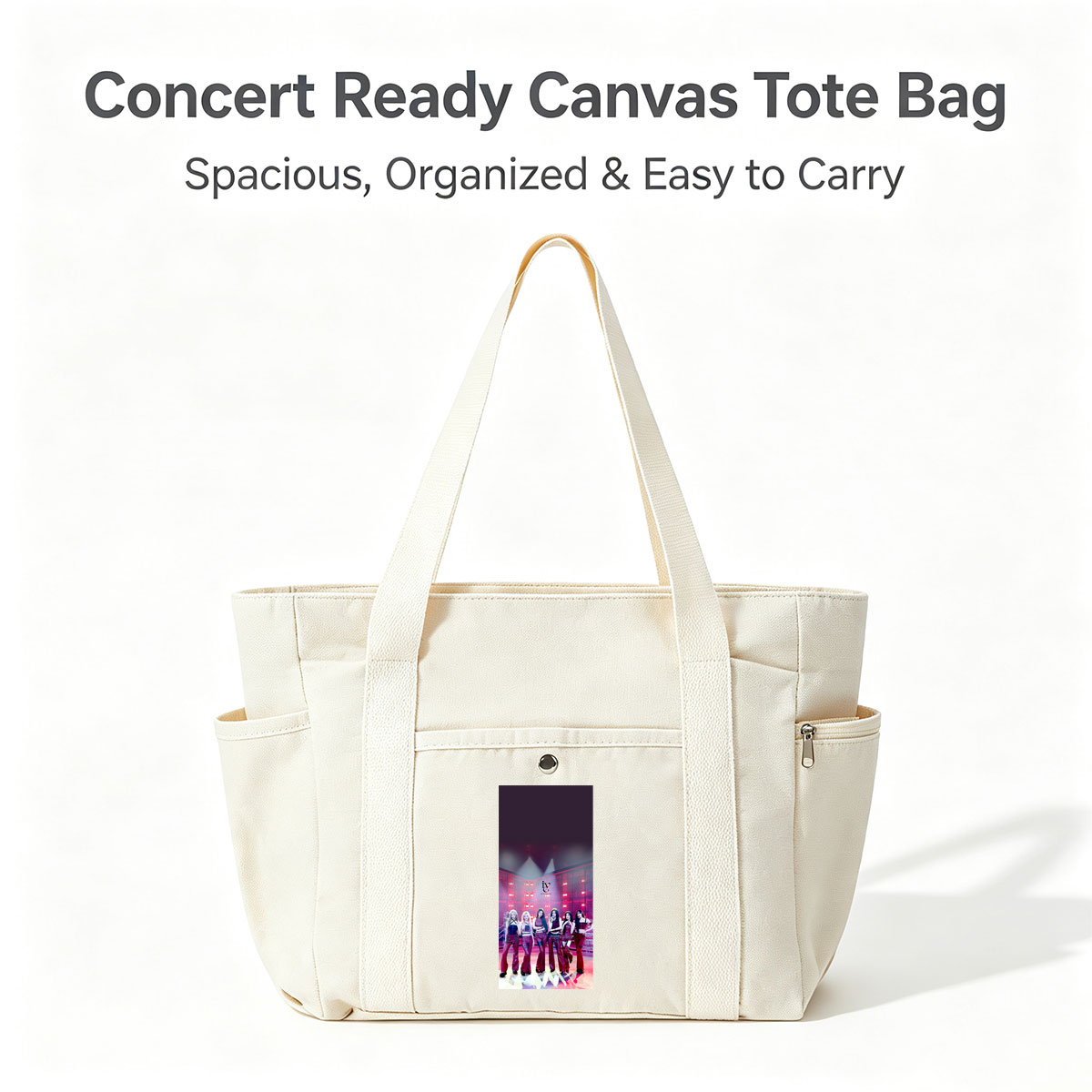 IVE in a Futuristic Studio with Red Lighting and Reflective Floor - Multi-pocket bags
