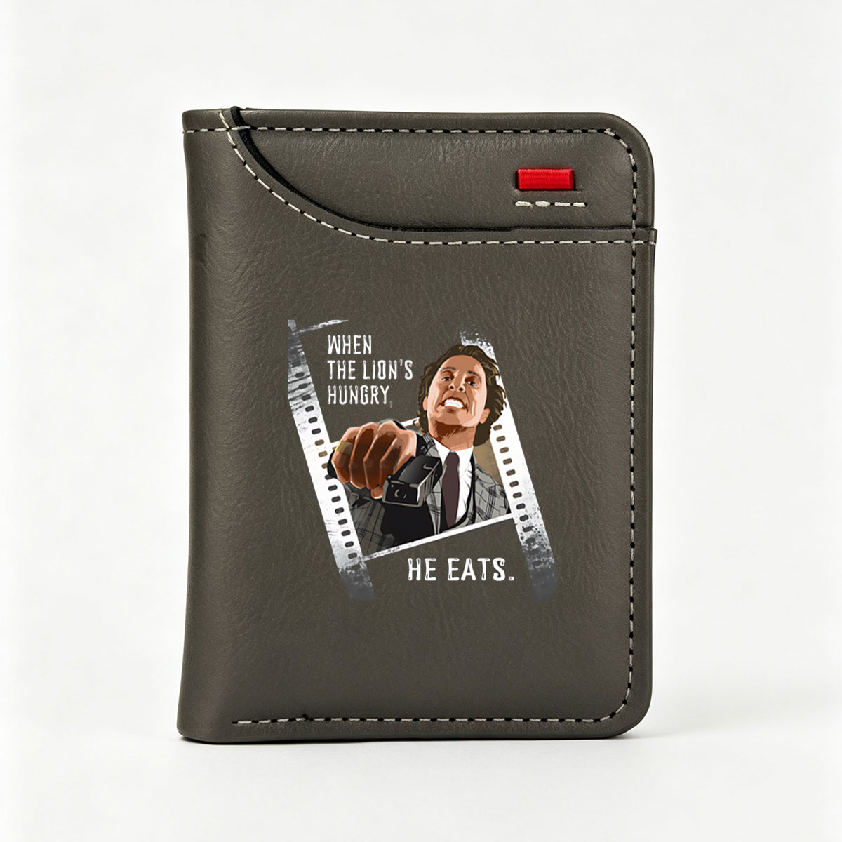When the Lion's Hungry, He Eats – Michael Jackson in a Film Strip Frame - Vertical Style Wallet