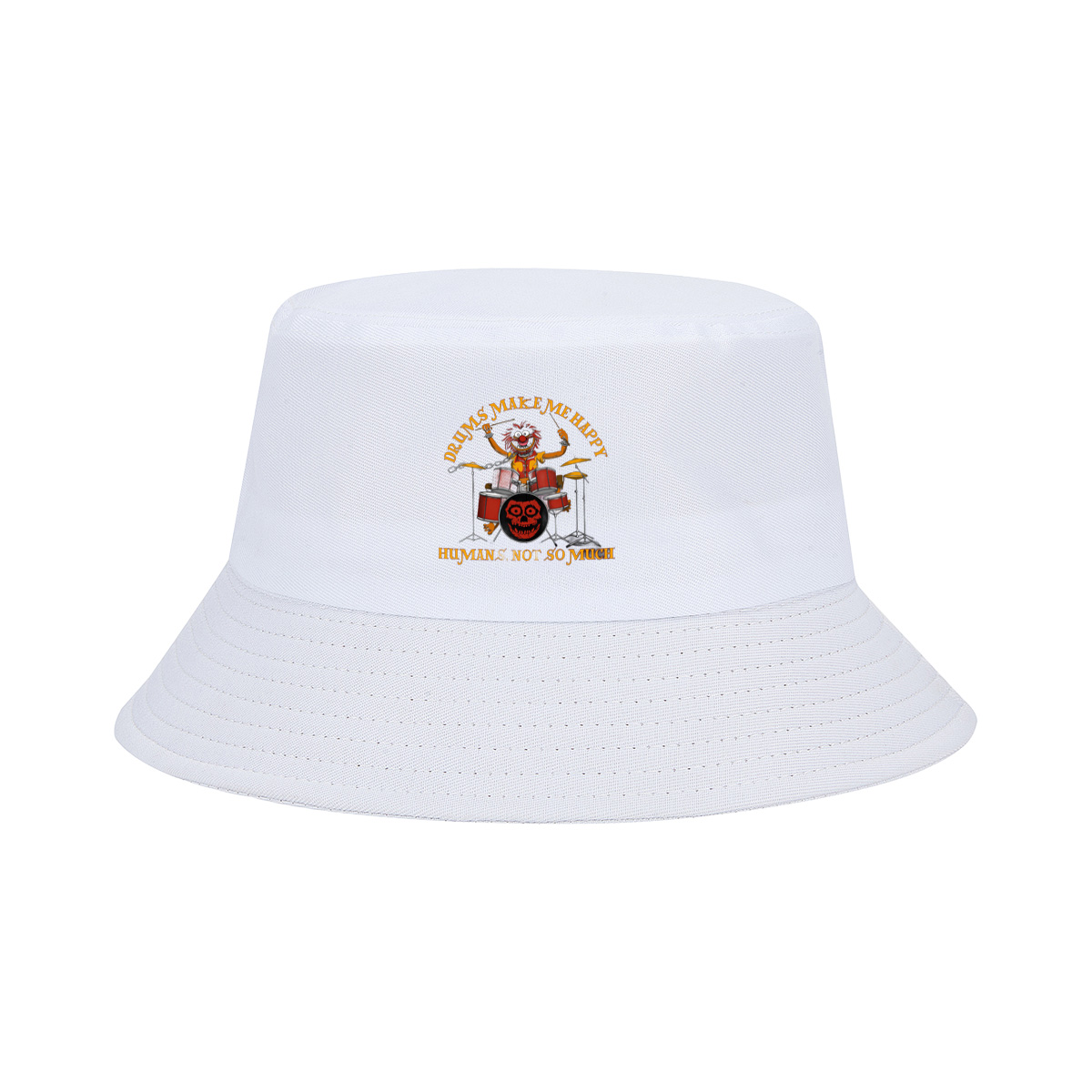 Animal from The Muppets Playing Drums with Skull Design - Fisherman's Hat