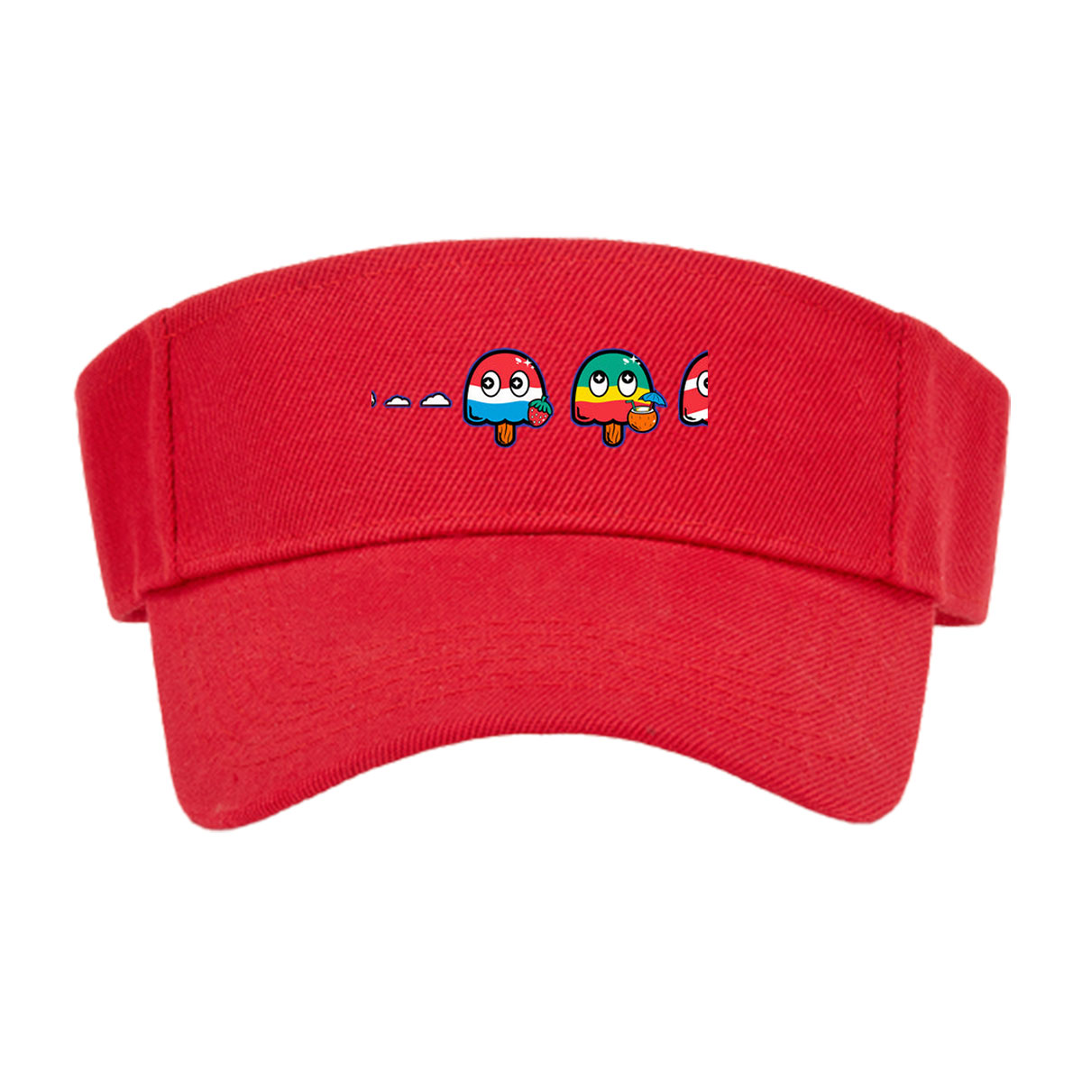 Pac-Man and Colorful Ice Cream Characters in Summer Vibes -  Visor cap