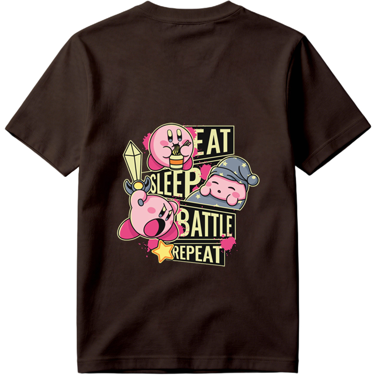 Kirby: Eat, Sleep, Battle, Repeat - Tee