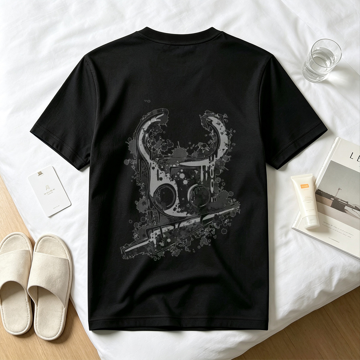Gas Mask with Horns and Knife - Tee