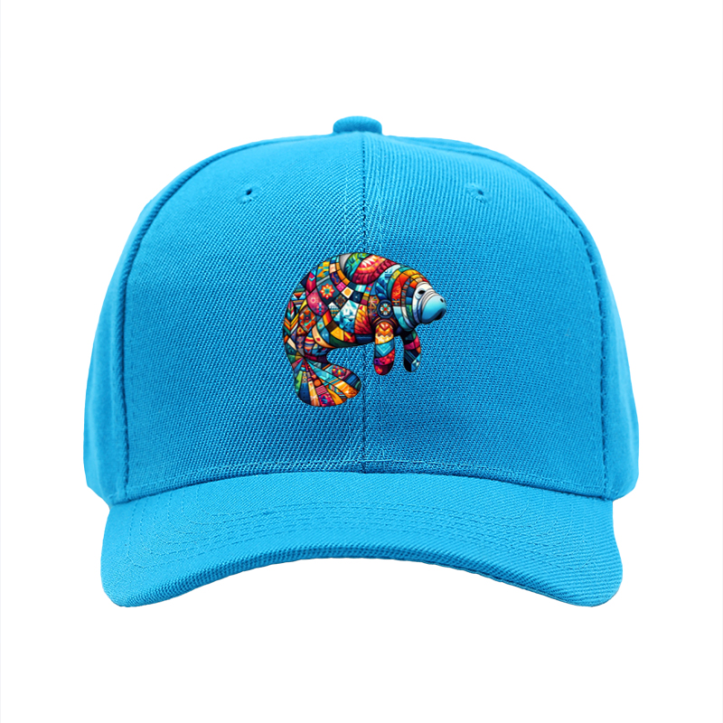 1pc New Baseball Cap Colorful Mosaic Bear Print Unisex Adjustable Hat for Outdoor Activities and Casual Wear Adults Fashion Accessory