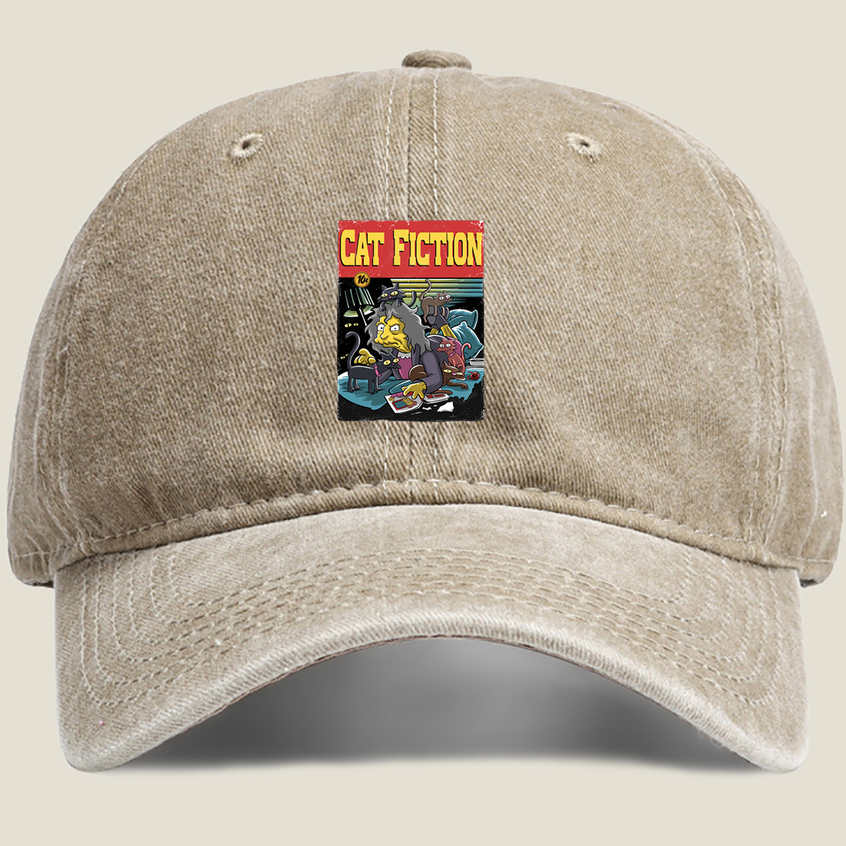 Cat Fiction: The Misadventures of a Cat-Infested Man - Washed Denim - Baseball Cap