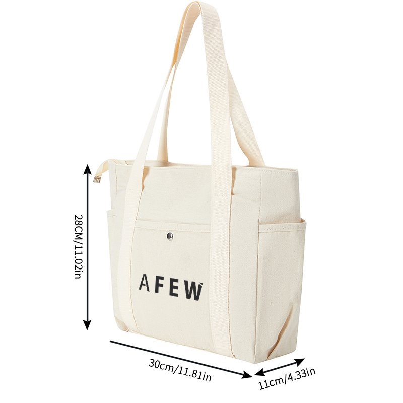 Multi Pocket Bag Beige with Minimalist AFEW Logo Print – Versatile Everyday Carry for Urban Professionals and Commuters
