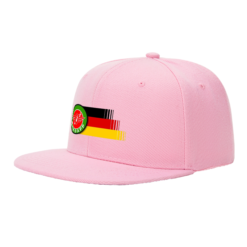Flat Brim Baseball Cap Zundapp Logo Print Streetwear Underground Skate Style for Basketball Court Skate Park Urban Riders and Hip Hop Artists