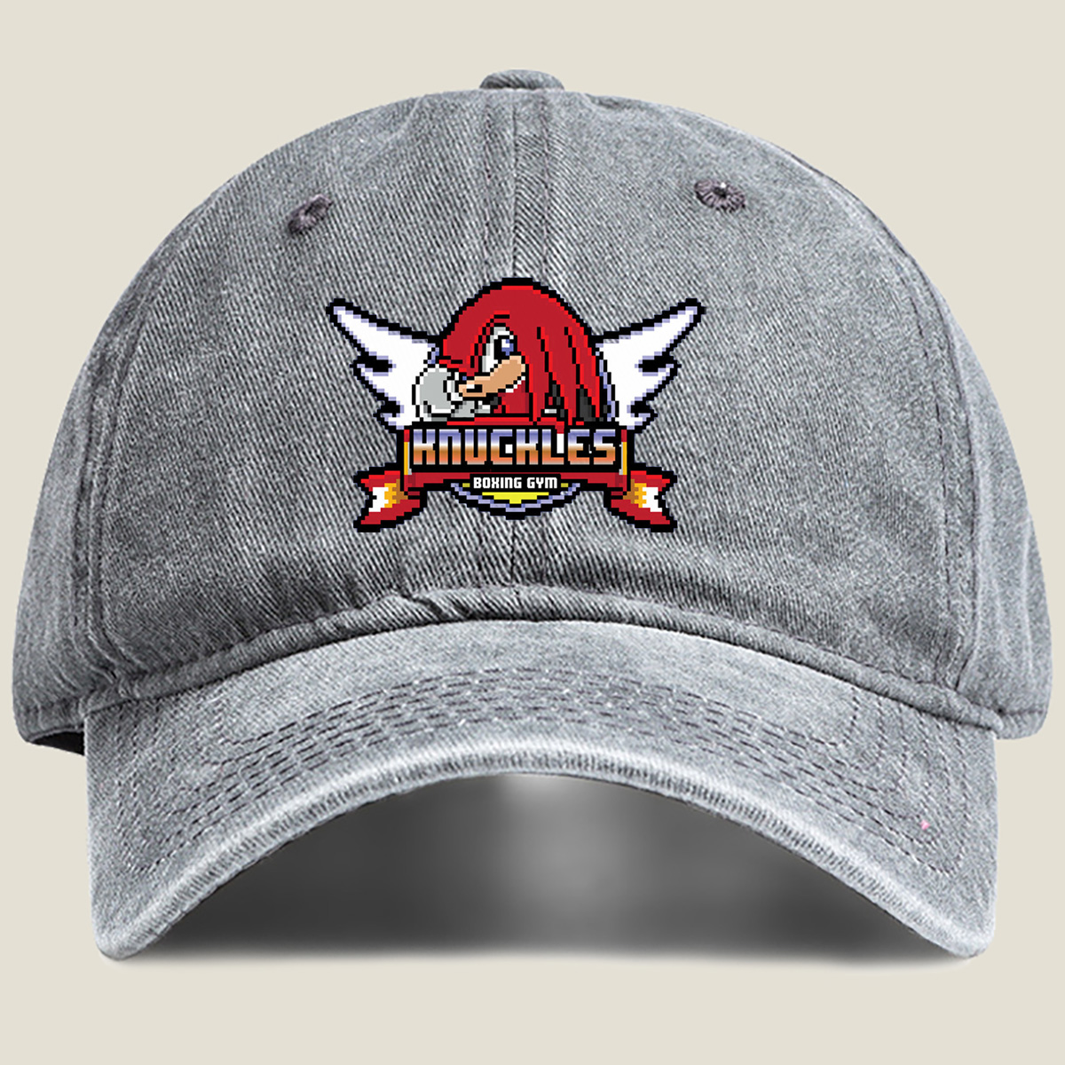Knuckles Boxing Gym - Sonic the Hedgehog - Washed Denim - Baseball Cap