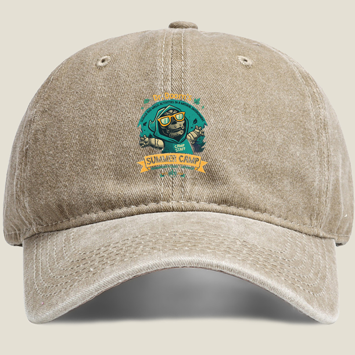 Dr. Doom's Summer Camp - Washed Denim - Baseball Cap