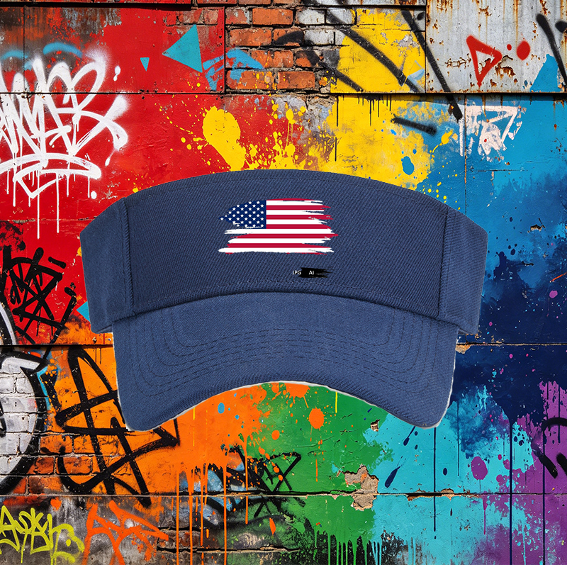 Unisex Classic Mesh Cap with American Flag Brush Stroke Design - Lightweight Breathable Sun Hat for Outdoor Activities, Ideal for Adults Seeking Patriotic Style and Comfort During Travel, Beach, or Casual Wear