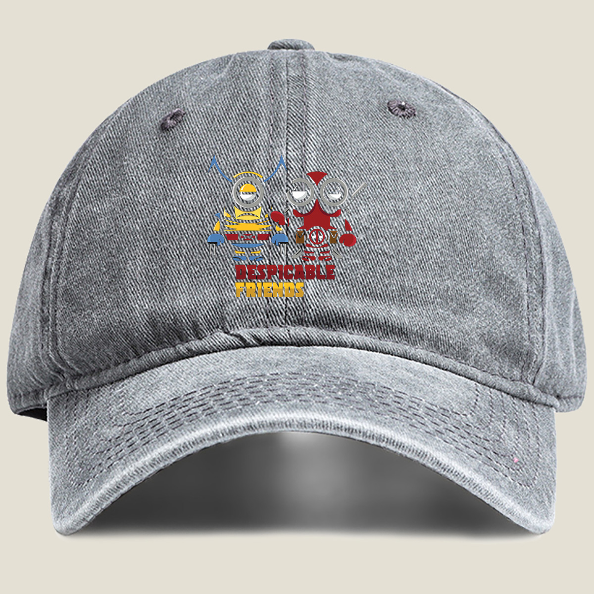 Despicable Friends: Minion & Deadpool - Washed Denim - Baseball Cap