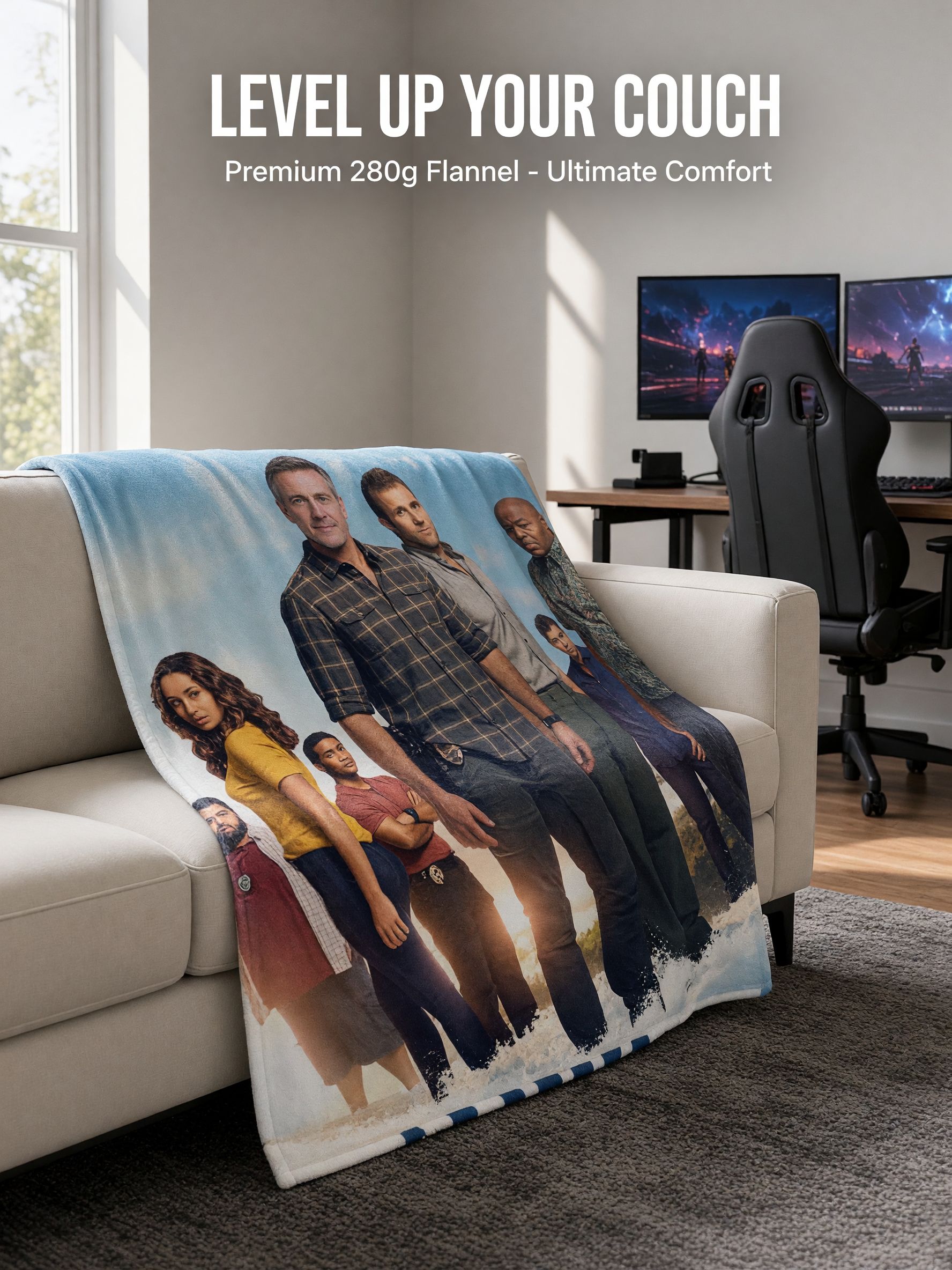 Personalized Photo Flannel Throw Blanket Custom Picture Face Portrait Cozy Plush Bed Couch Cover Ideal Memory Gift