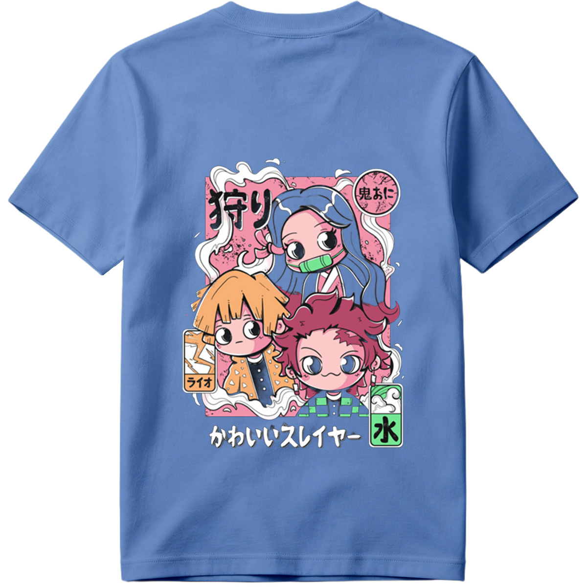 Cute Slayer: Nezuko, Zenitsu, and Tanjiro - Tee