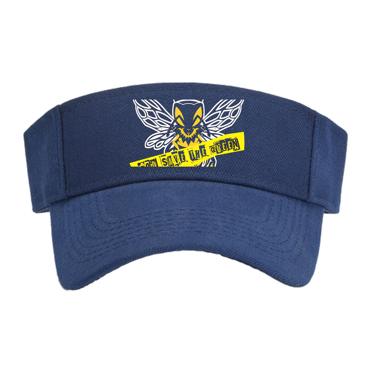 God Save the Queen: Bee with Crown and Yellow Banner -  Visor cap