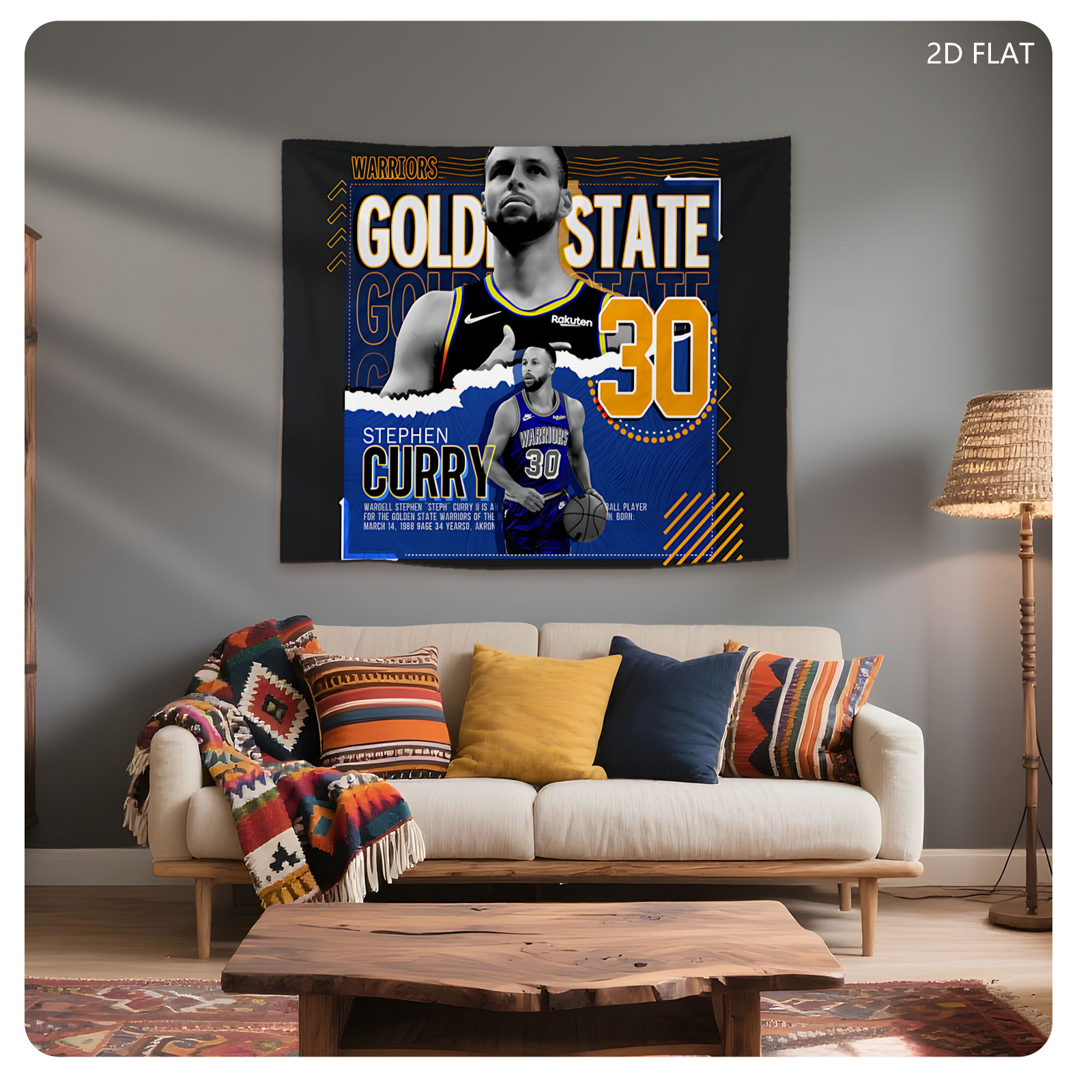 Stephen Curry, Golden State Warriors #30, NBA Basketball Player - Tapestry