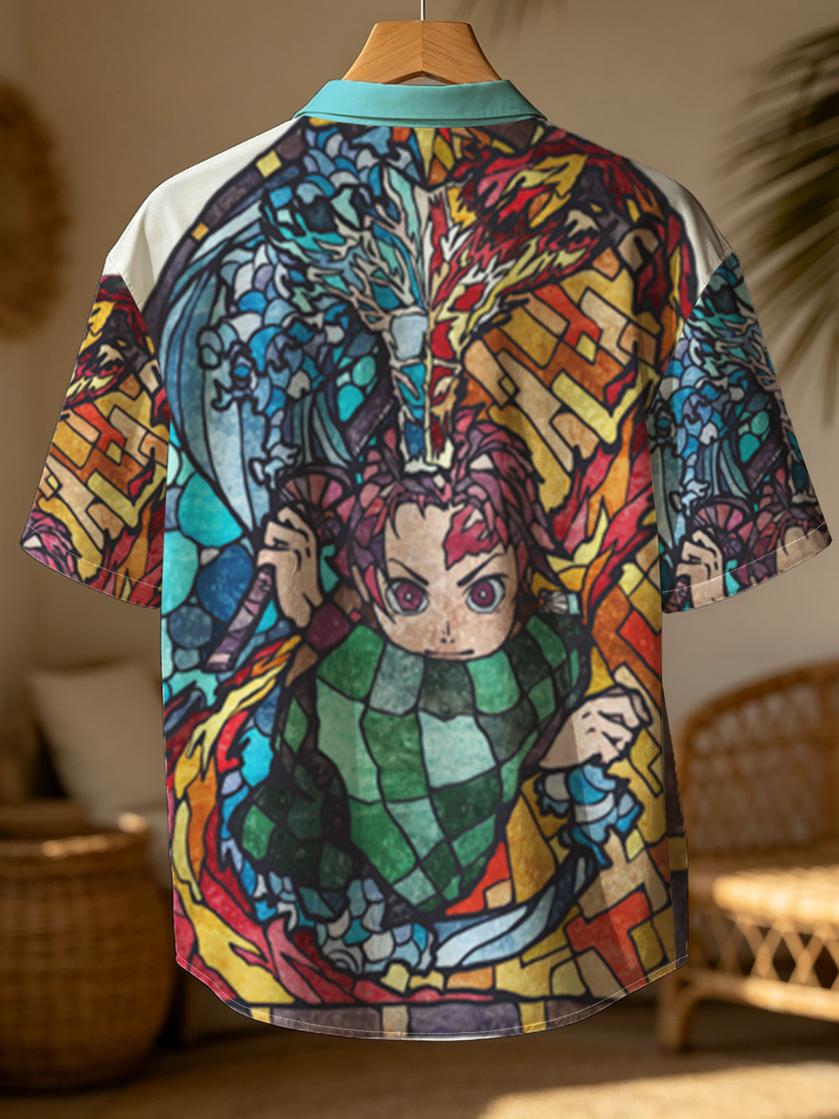 Demon Slayer Tanjiro Kamado Stained Glass Art -  Shirt