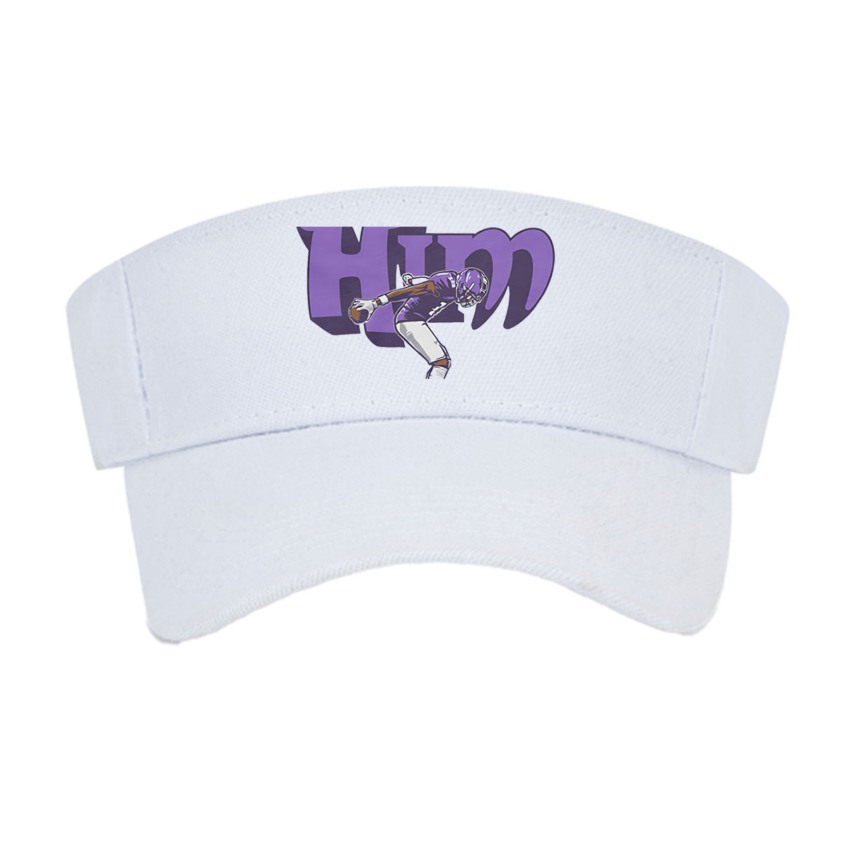 Him Football Player in Purple Uniform -  Visor cap