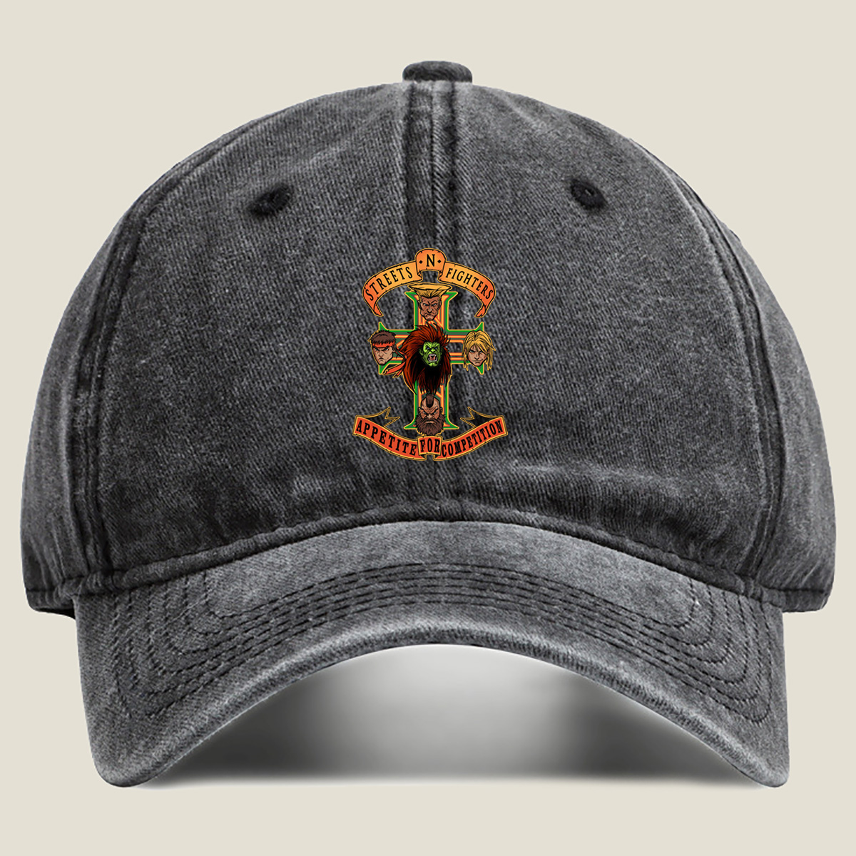 Streets N Fighters: Appetite for Competition - Washed Denim - Baseball Cap