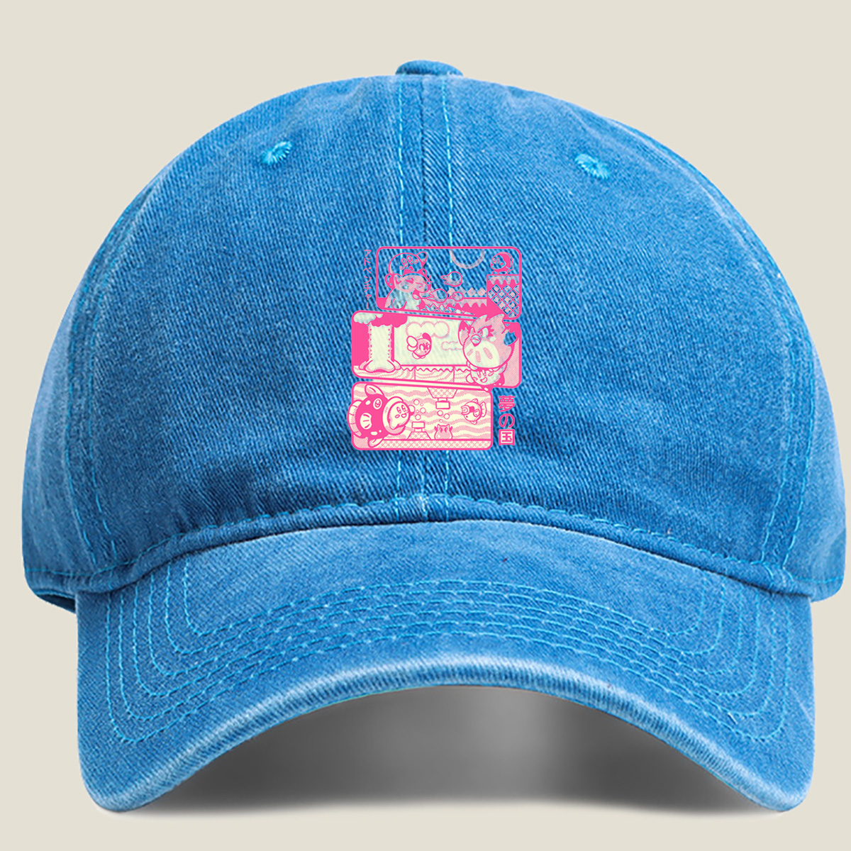 Kirby and Friends in Dream Land - Washed Denim - Baseball Cap
