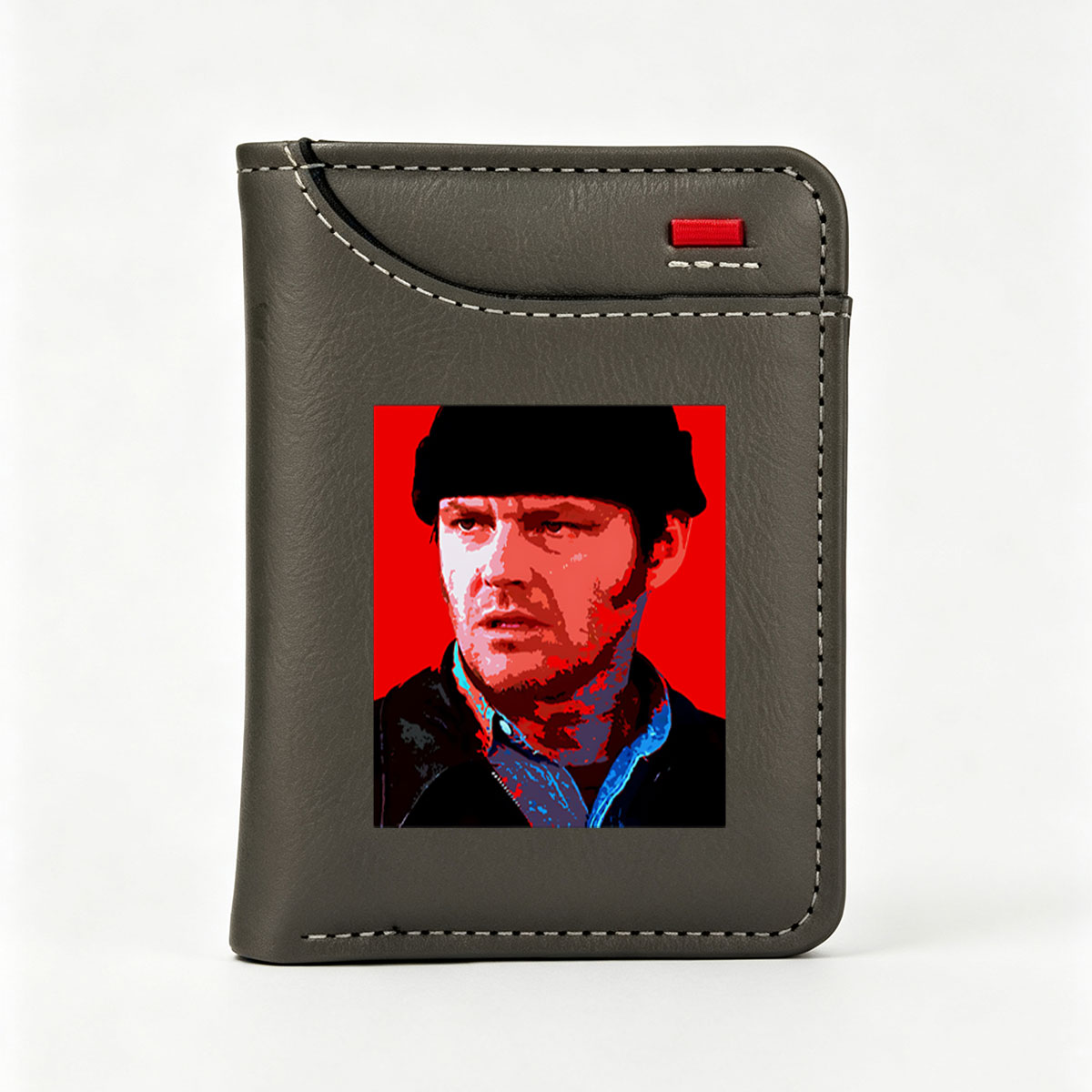 Jack Bauer in a Stylized Portrait with Red Background - Vertical Style Wallet