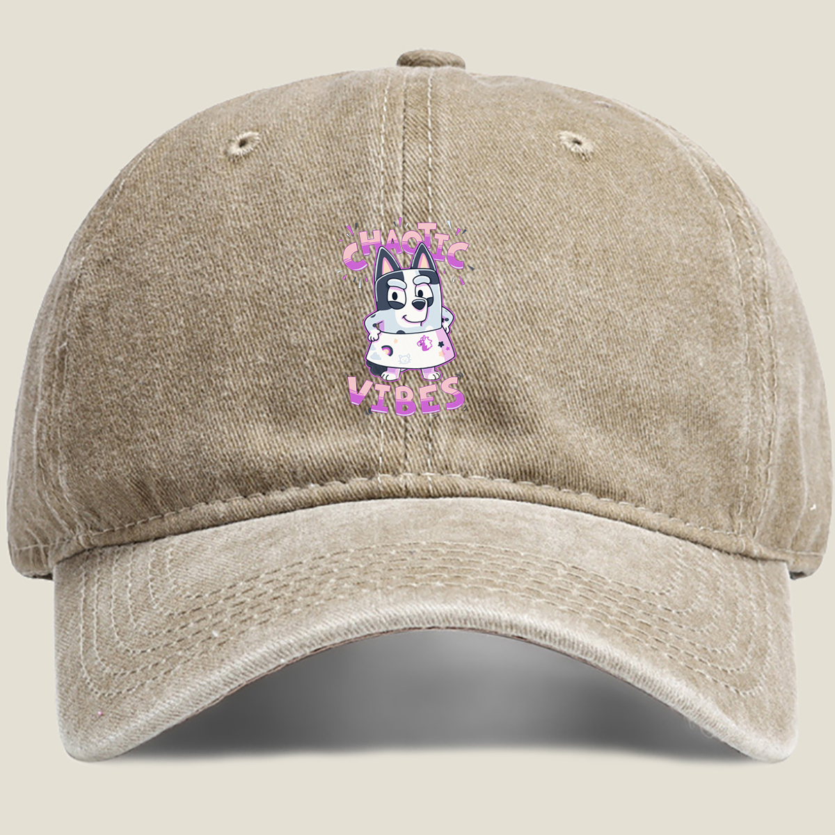 Bluey Chaotic Vibes - Washed Denim - Baseball Cap