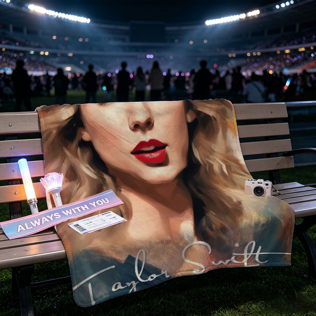 Taylor Swift Portrait Painted Style Artwork - Blankets