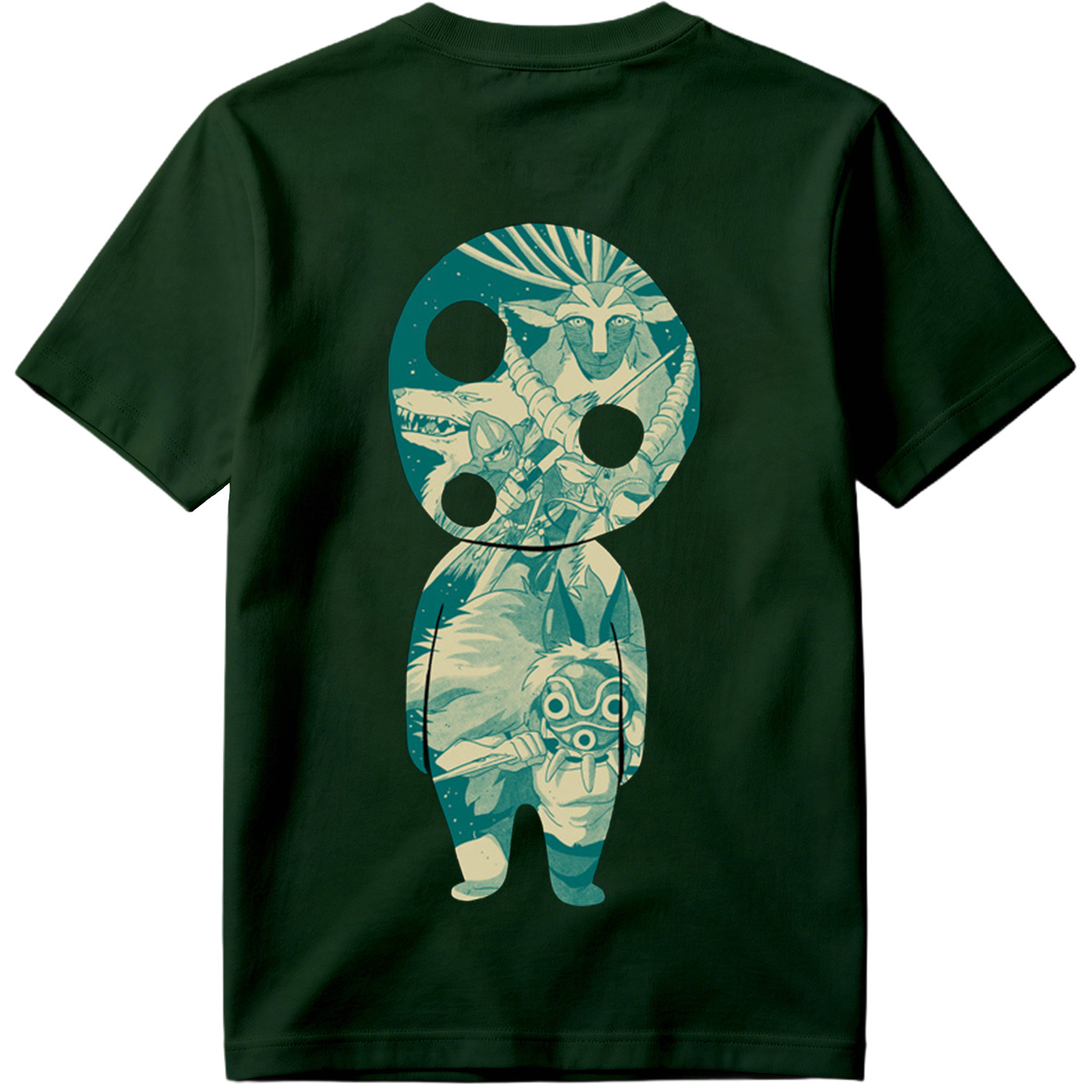 Princess Mononoke: San and Moro in a KAWS Style Artwork - Tee