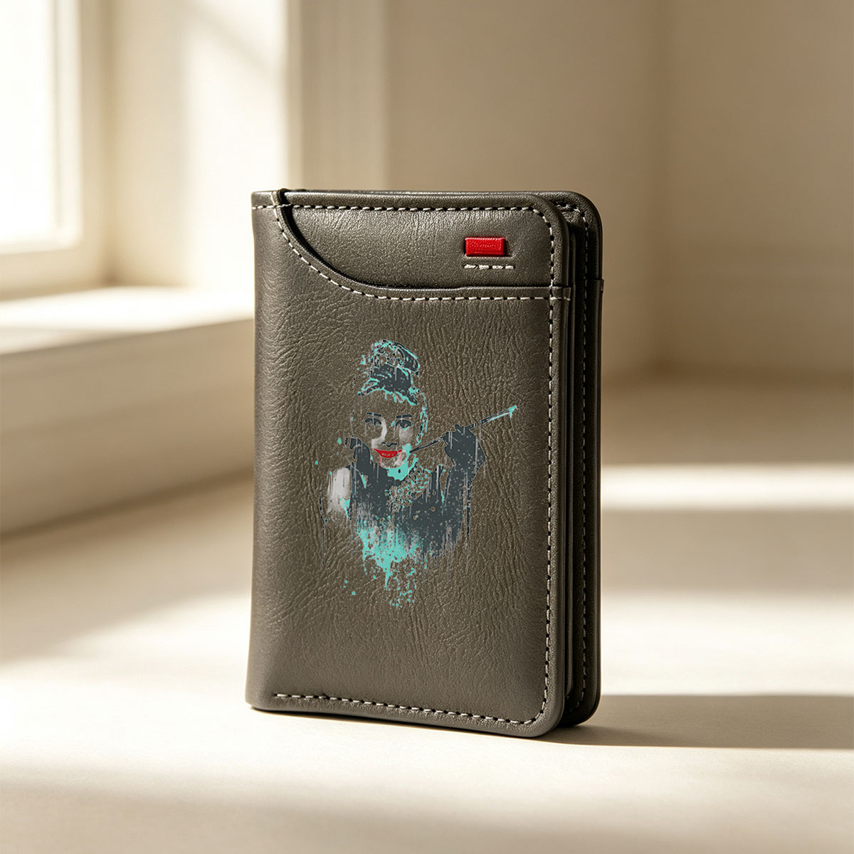 Marilyn Monroe in a Dripping Paint Art Style - Vertical Style Wallet