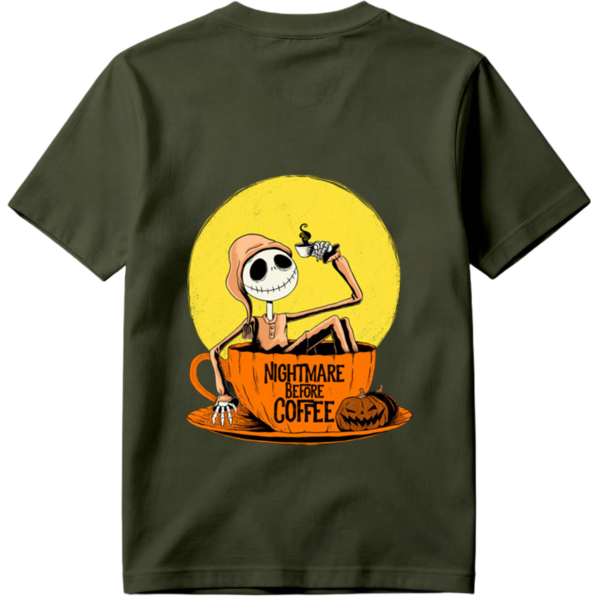 Jack Skellington in Coffee Cup - Nightmare Before Coffee - Tee