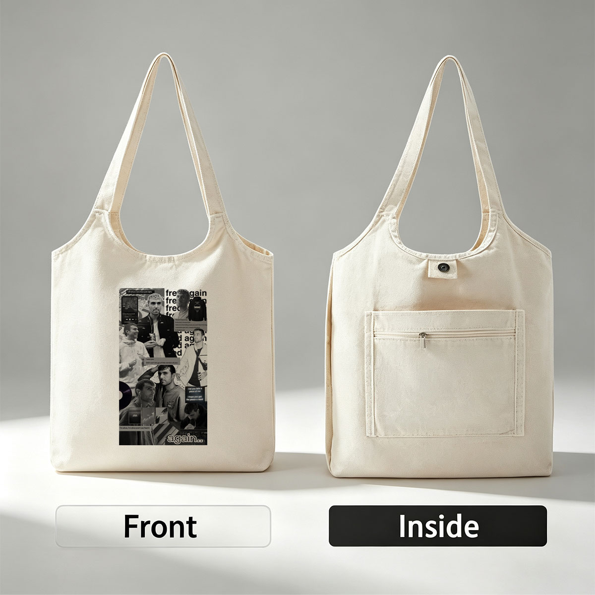 Maluma in a Collage of Emotional Moments Featuring Lyrics and Music Themes - Canvas shoulder bags/