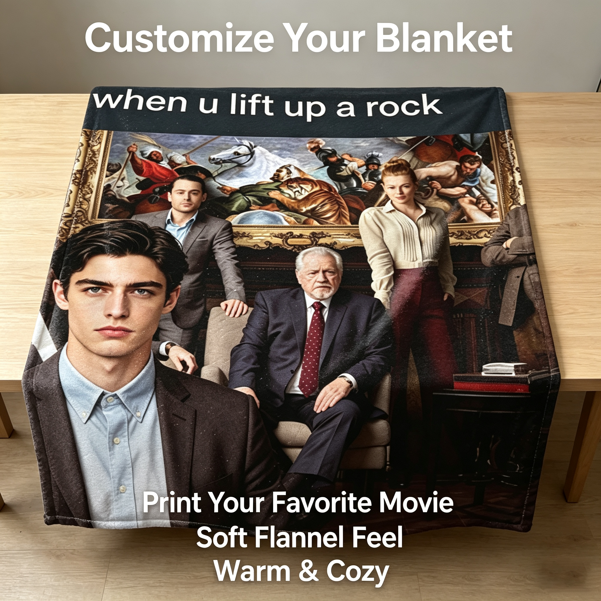 Custom Face Blanket Featuring The Young Man from 