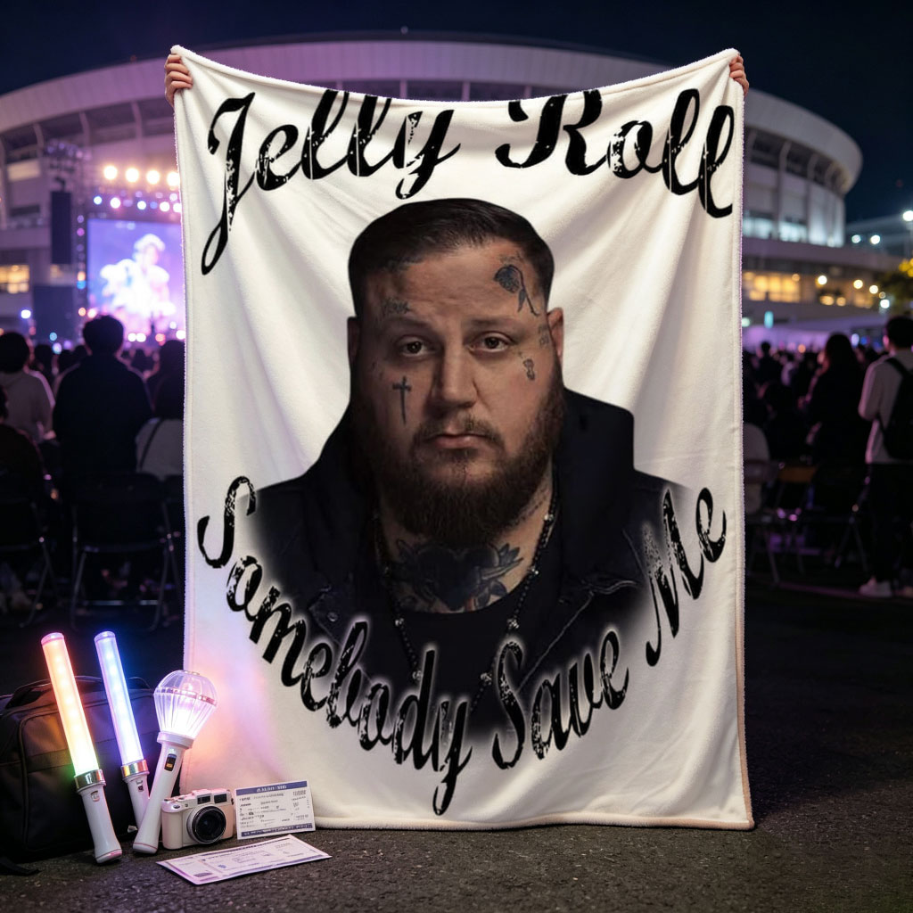 Jelly Roll in a Powerful Portrait with Tattoos and Intense Gaze for 