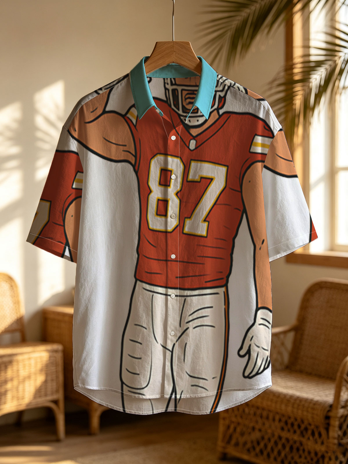 American Football Player #87 Flexing Muscle -  Shirt