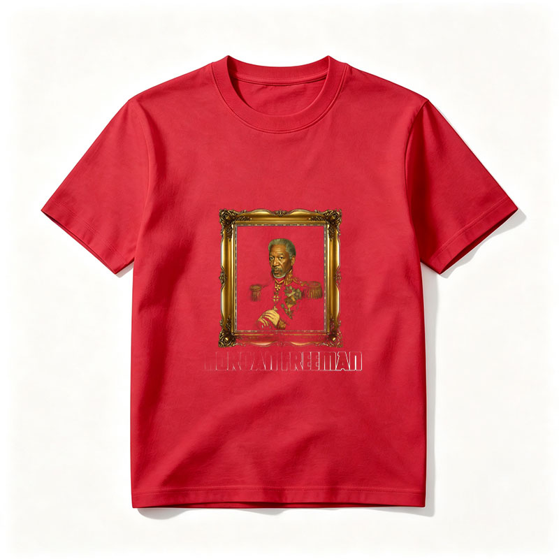 Morgan Freeman in Royal Military Attire Portrait - Tee