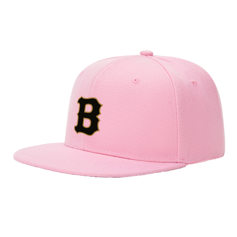 Flat Brim Baseball Cap Gold B Logo Patch Streetwear Underground Skate Style for Basketball Court Skate Park Urban Riders and Hip Hop Artists