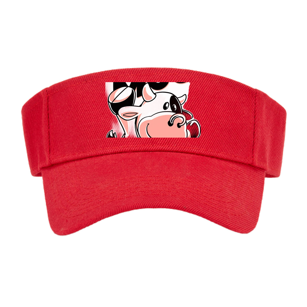 Super Moo: Cartoon Cow Character Design -  Visor cap
