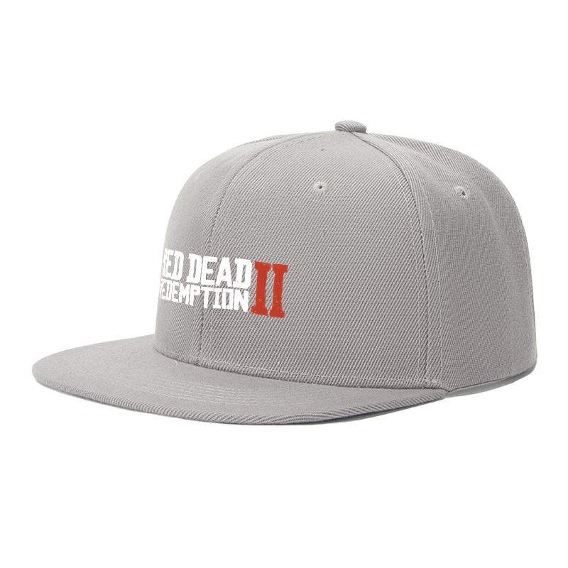 Flat Brim Baseball Cap Red Dead Redemption II Logo Print Streetwear Underground Skate Style for Basketball Court Skate Park Urban Lifestyle Skaters Rappers Streetwear Enthusiasts