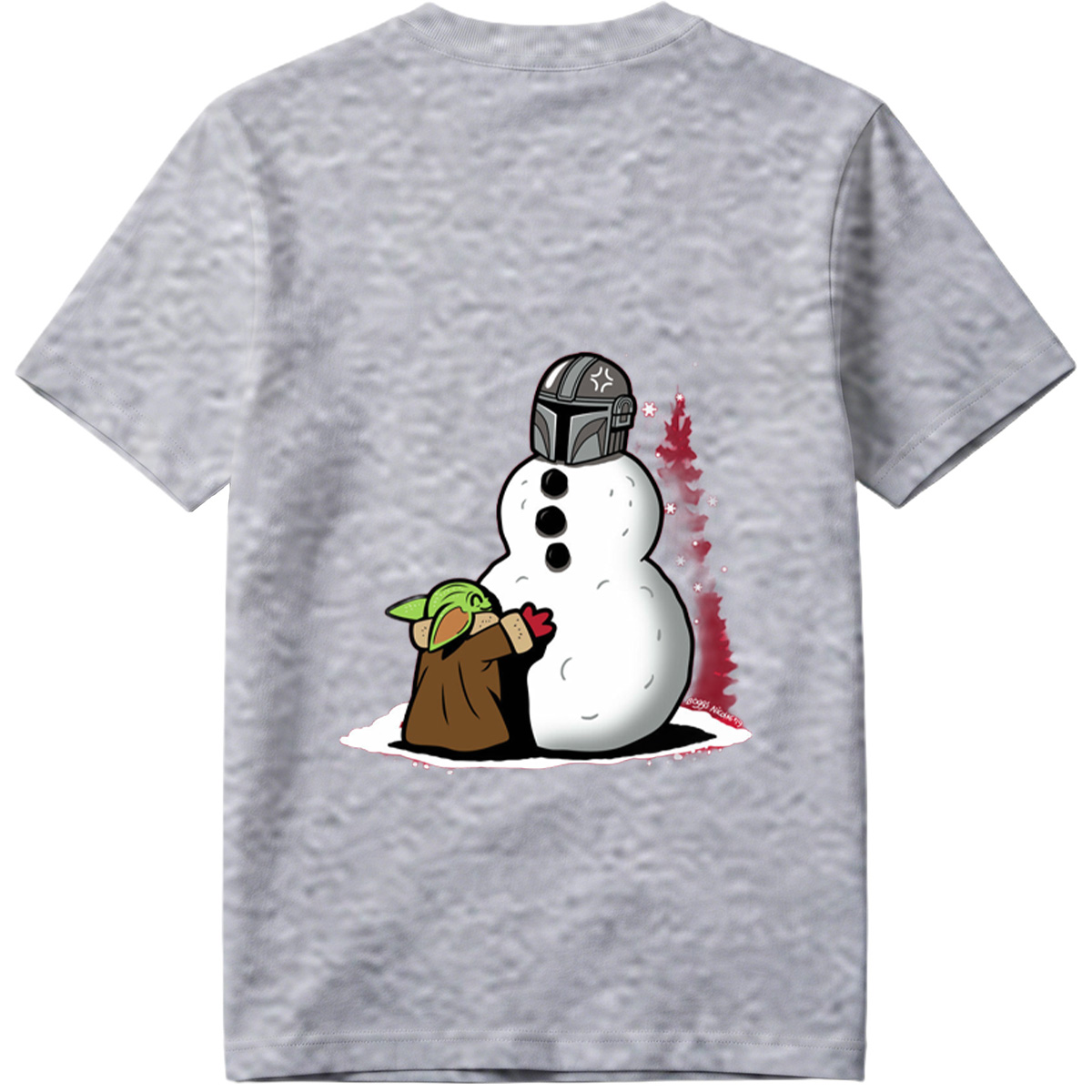 Mandalorian Snowman with Grogu - Tee