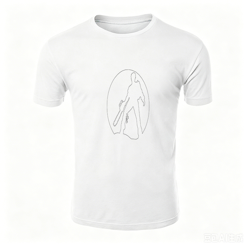 Unisex Classic T-Shirt with Chainsaw Silhouette Graphic Design | Men Women Casual Wear for Horror Fans and Movie Enthusiasts
