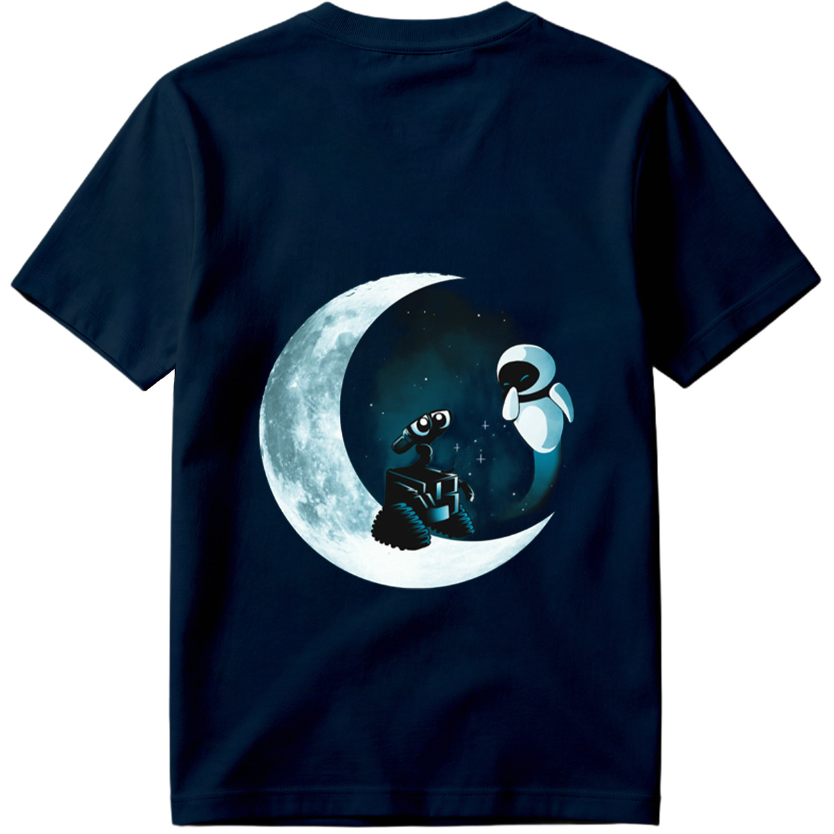WALL-E and EVE on the Moon - Tee