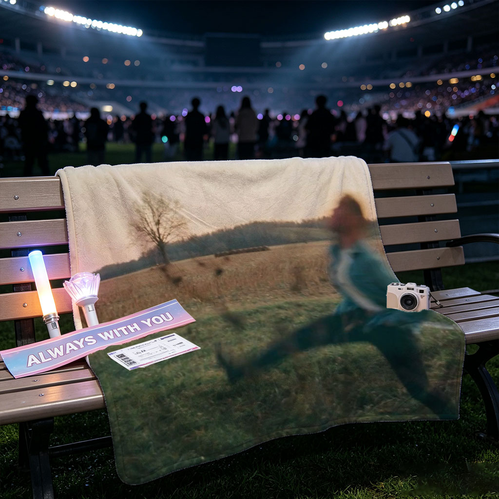 Another Day, Another Chance - Man Running in Field at Sunset - Blankets