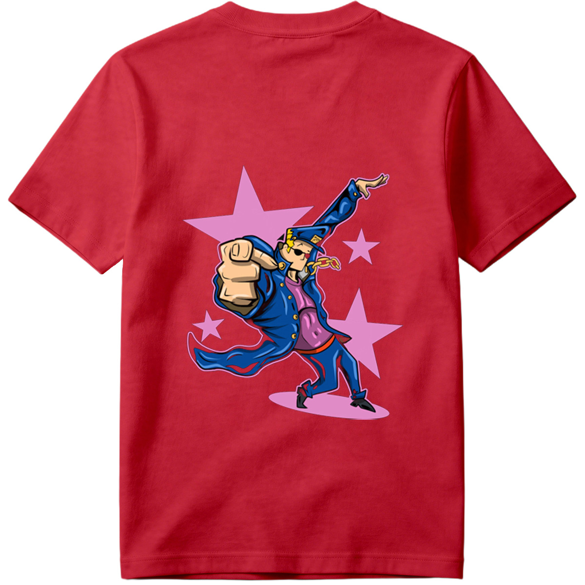 Gangster Mickey in Blue Coat and Hat, Dancing with Stars Background - Tee