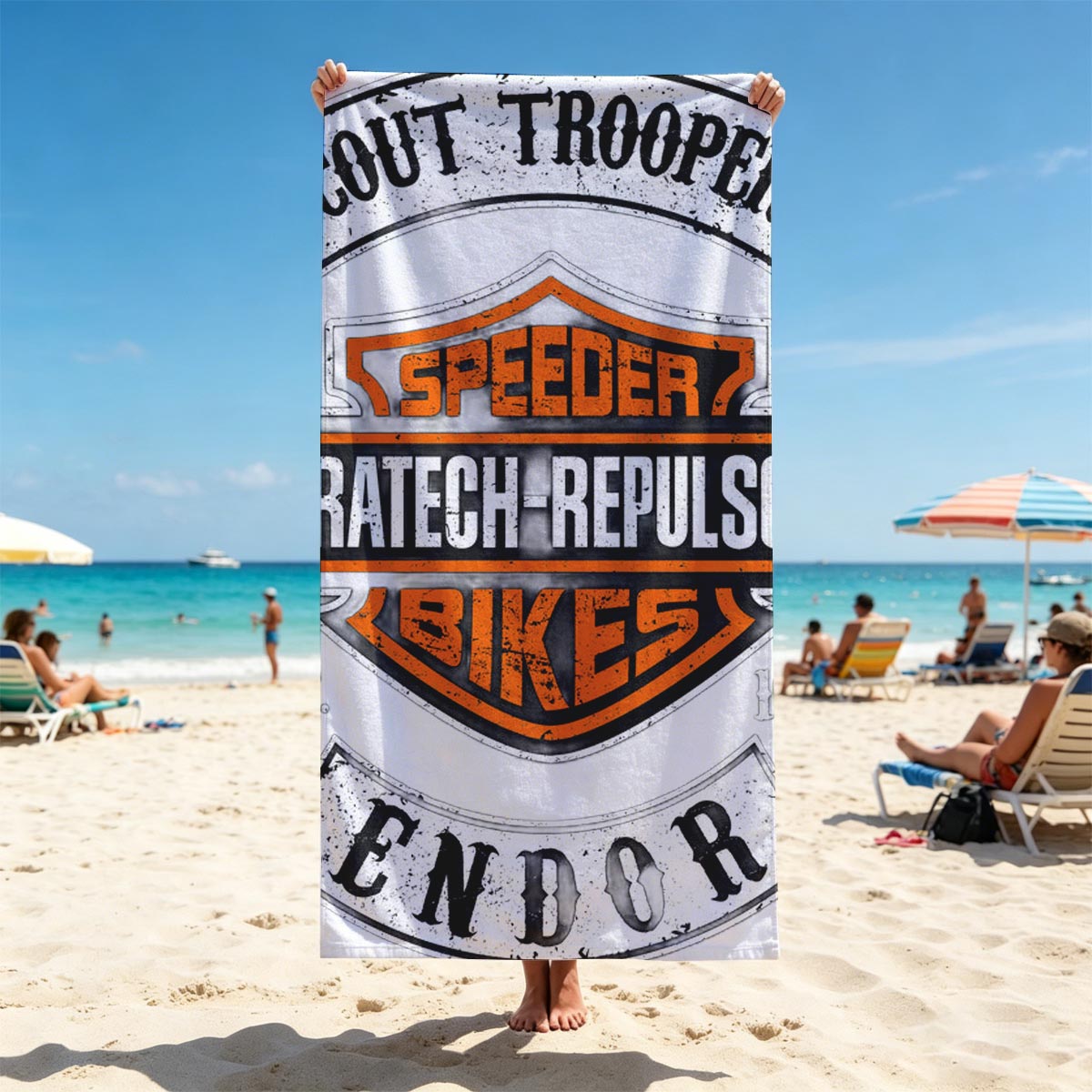 Scout Troopers Speeder Bikes Aratech-Repulsor Endor 1983 - Beach towels