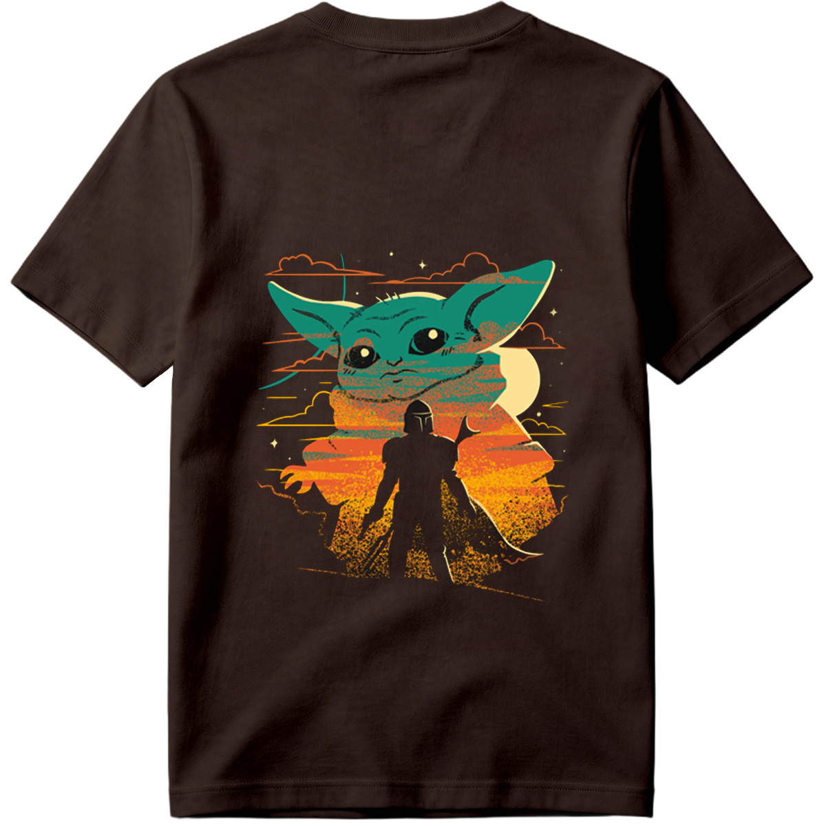 The Mandalorian and Grogu Sunset Silhouette - Tee